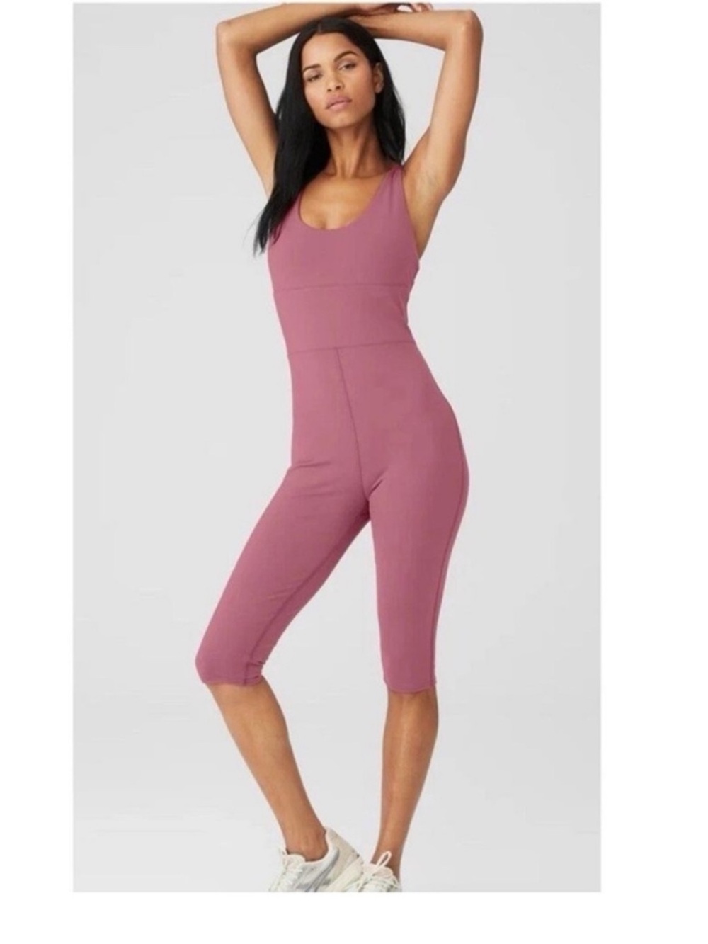 NEW! Alo Yoga Women’s Airbrush Physique Mars Clay Pink Onesie Romper Medium